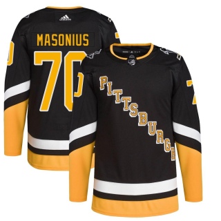 Men's Joseph Masonius Pittsburgh Penguins Adidas 2021/22 Alternate Primegreen Pro Player Jersey - Authentic Black