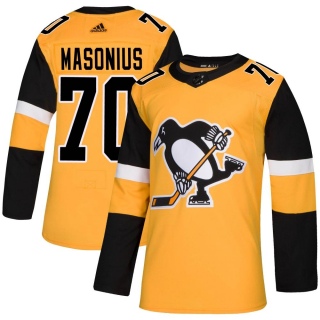 Men's Joseph Masonius Pittsburgh Penguins Adidas Alternate Jersey - Authentic Gold