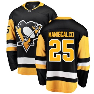 Men's Josh Maniscalco Pittsburgh Penguins Fanatics Branded Home Jersey - Breakaway Black
