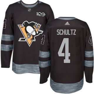 Men's Justin Schultz Pittsburgh Penguins Adidas 1917- 100th Anniversary Jersey - Authentic Black