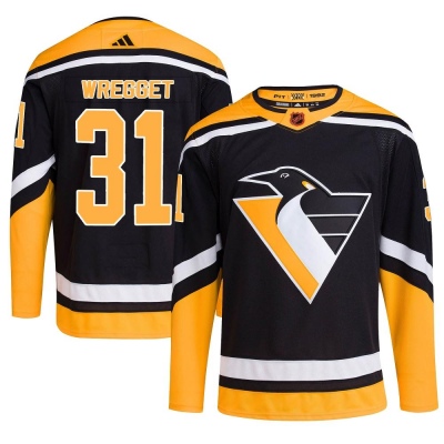 Men's Ken Wregget Pittsburgh Penguins Adidas Reverse Retro 2.0 Jersey - Authentic Black