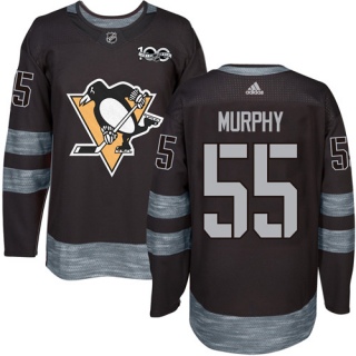 Men's Larry Murphy Pittsburgh Penguins Adidas 1917- 100th Anniversary Jersey - Authentic Black