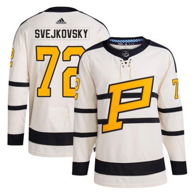 Men's Lukas Svejkovsky Pittsburgh Penguins Adidas 2023 Winter Classic Jersey - Authentic Cream