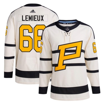 Men's Mario Lemieux Pittsburgh Penguins Adidas 2023 Winter Classic Jersey - Authentic Cream