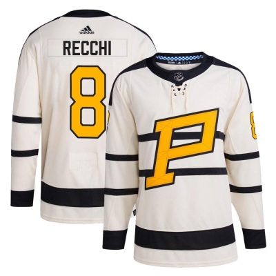 Men's Mark Recchi Pittsburgh Penguins Adidas 2023 Winter Classic Jersey - Authentic Cream
