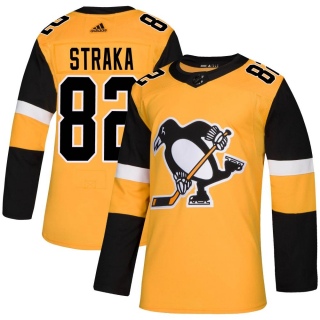 Men's Martin Straka Pittsburgh Penguins Adidas Alternate Jersey - Authentic Gold