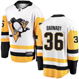 Men's Matthew Barnaby Pittsburgh Penguins Fanatics Branded Away Jersey - Breakaway White