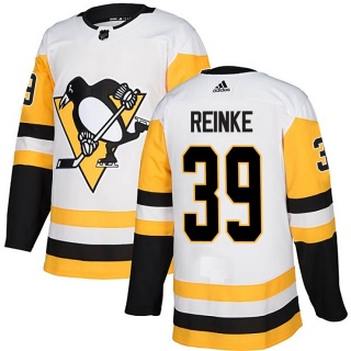 Men's Mitch Reinke Pittsburgh Penguins Adidas Away Jersey - Authentic White