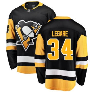 Men's Nathan Legare Pittsburgh Penguins Fanatics Branded Home Jersey - Breakaway Black