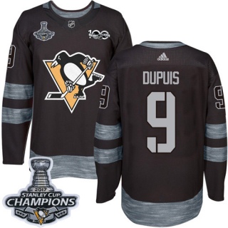 Men's Pascal Dupuis Pittsburgh Penguins Adidas 1917- 100th Anniversary Stanley Cup Champions Jersey - Authentic Black