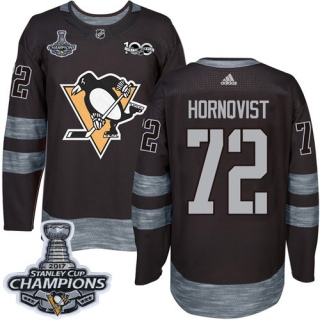 Men's Patric Hornqvist Pittsburgh Penguins Adidas 1917- 100th Anniversary Stanley Cup Champions Jersey - Authentic Black