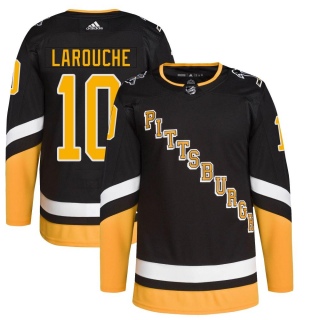 Men's Pierre Larouche Pittsburgh Penguins Adidas 2021/22 Alternate Primegreen Pro Player Jersey - Authentic Black