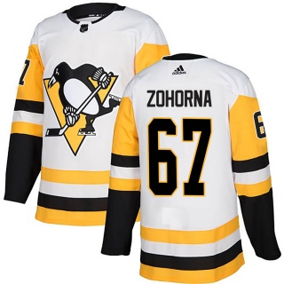 Men's Radim Zohorna Pittsburgh Penguins Adidas Away Jersey - Authentic White