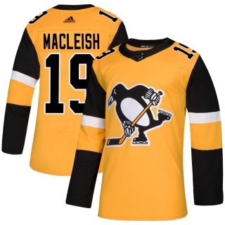 Men's Rick Macleish Pittsburgh Penguins Adidas Alternate Jersey - Authentic Gold