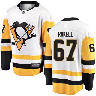 Men's Rickard Rakell Pittsburgh Penguins Fanatics Branded Away Jersey - Breakaway White
