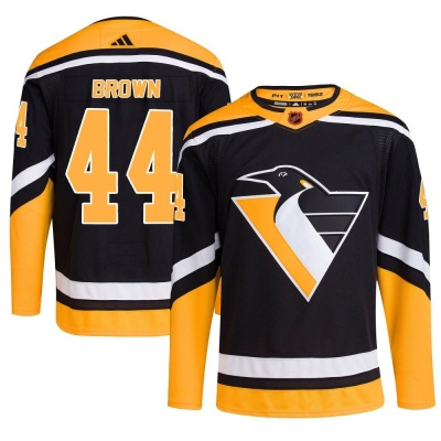 Men's Rob Brown Pittsburgh Penguins Adidas Reverse Retro 2.0 Jersey - Authentic Black