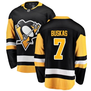 Men's Rod Buskas Pittsburgh Penguins Fanatics Branded Home Jersey - Breakaway Black