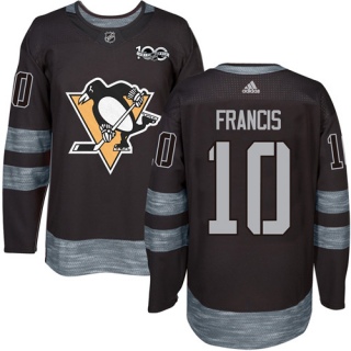 Men's Ron Francis Pittsburgh Penguins Adidas 1917- 100th Anniversary Jersey - Authentic Black