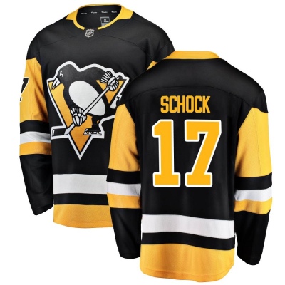 Men's Ron Schock Pittsburgh Penguins Fanatics Branded Home Jersey - Breakaway Black