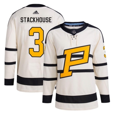 Men's Ron Stackhouse Pittsburgh Penguins Adidas 2023 Winter Classic Jersey - Authentic Cream