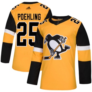 Men's Ryan Poehling Pittsburgh Penguins Adidas Alternate Jersey - Authentic Gold