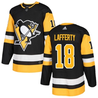 Men's Sam Lafferty Pittsburgh Penguins Adidas Home Jersey - Authentic Black