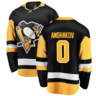 Men's Sergei Anshakov Pittsburgh Penguins Fanatics Branded Home Jersey - Breakaway Black