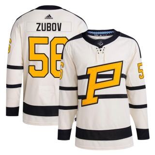 Men's Sergei Zubov Pittsburgh Penguins Adidas 2023 Winter Classic Jersey - Authentic Cream