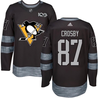 Men's Sidney Crosby Pittsburgh Penguins 1917- 100th Anniversary Jersey - Authentic Black