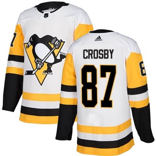 Men's Sidney Crosby Pittsburgh Penguins Adidas Away Jersey - Authentic White