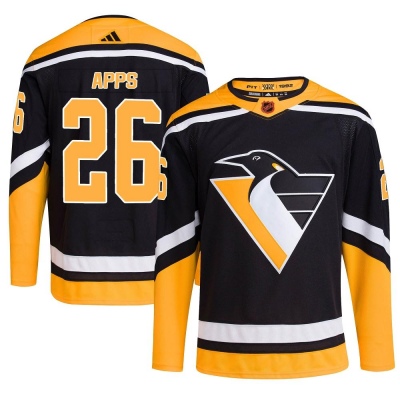 Men's Syl Apps Pittsburgh Penguins Adidas Reverse Retro 2.0 Jersey - Authentic Black
