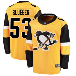 Men's Teddy Blueger Pittsburgh Penguins Fanatics Branded Alternate Jersey - Breakaway Gold