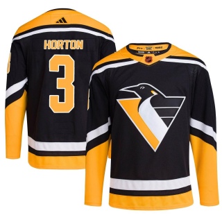 Men's Tim Horton Pittsburgh Penguins Adidas Reverse Retro 2.0 Jersey - Authentic Black