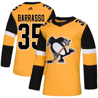 Men's Tom Barrasso Pittsburgh Penguins Adidas Alternate Jersey - Authentic Gold