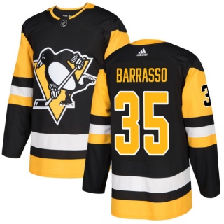 Men's Tom Barrasso Pittsburgh Penguins Adidas Jersey - Authentic Black