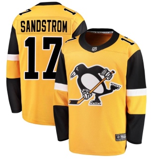 Men's Tomas Sandstrom Pittsburgh Penguins Fanatics Branded Alternate Jersey - Breakaway Gold