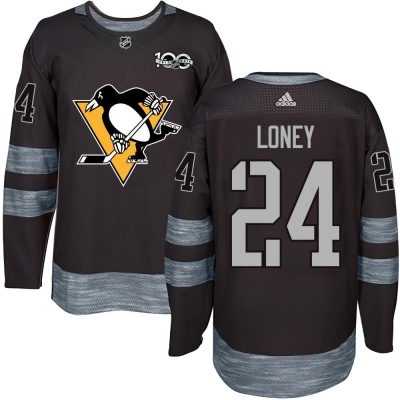 Men's Troy Loney Pittsburgh Penguins 1917- 100th Anniversary Jersey - Authentic Black