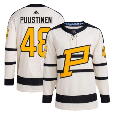 Men's Valtteri Puustinen Pittsburgh Penguins Adidas 2023 Winter Classic Jersey - Authentic Cream