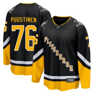 Men's Valtteri Puustinen Pittsburgh Penguins Fanatics Branded 2021/22 Alternate Breakaway Player Jersey - Premier Black