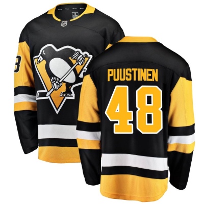Men's Valtteri Puustinen Pittsburgh Penguins Fanatics Branded Home Jersey - Breakaway Black