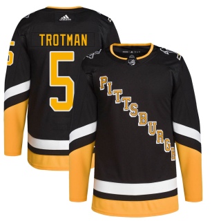 Men's Zach Trotman Pittsburgh Penguins Adidas 2021/22 Alternate Primegreen Pro Player Jersey - Authentic Black
