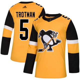 Men's Zach Trotman Pittsburgh Penguins Adidas Alternate Jersey - Authentic Gold