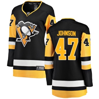 Women's Adam Johnson Pittsburgh Penguins Fanatics Branded Home Jersey - Breakaway Black
