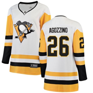 Women's Andrew Agozzino Pittsburgh Penguins Fanatics Branded Away Jersey - Breakaway White