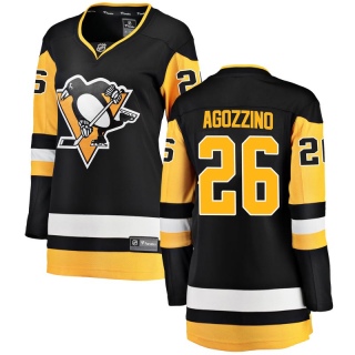 Women's Andrew Agozzino Pittsburgh Penguins Fanatics Branded Home Jersey - Breakaway Black