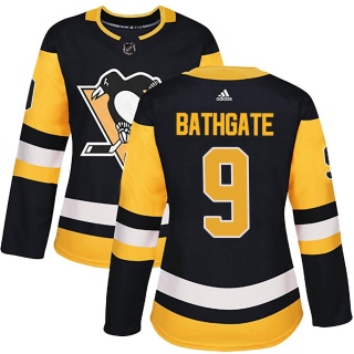 Women's Andy Bathgate Pittsburgh Penguins Adidas Home Jersey - Authentic Black