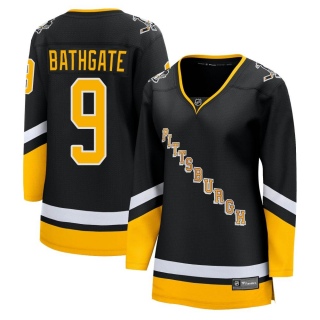 Women's Andy Bathgate Pittsburgh Penguins Fanatics Branded 2021/22 Alternate Breakaway Player Jersey - Premier Black