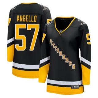 Women's Anthony Angello Pittsburgh Penguins Fanatics Branded 2021/22 Alternate Breakaway Player Jersey - Premier Black