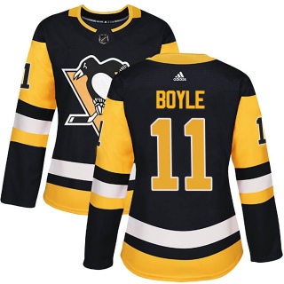 Women's Brian Boyle Pittsburgh Penguins Adidas Home Jersey - Authentic Black