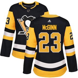 Women's Brock McGinn Pittsburgh Penguins Adidas Home Jersey - Authentic Black